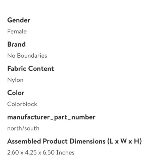 No Boundaries Color Block North South Crossbody Purse - Picture 3 of 5